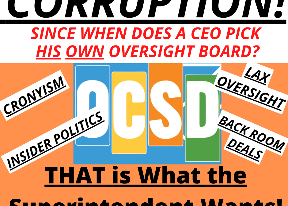 ETHICS vs. CORRUPTION – The Superintendent Who’s Trying to PACK His Own Oversight Board!!